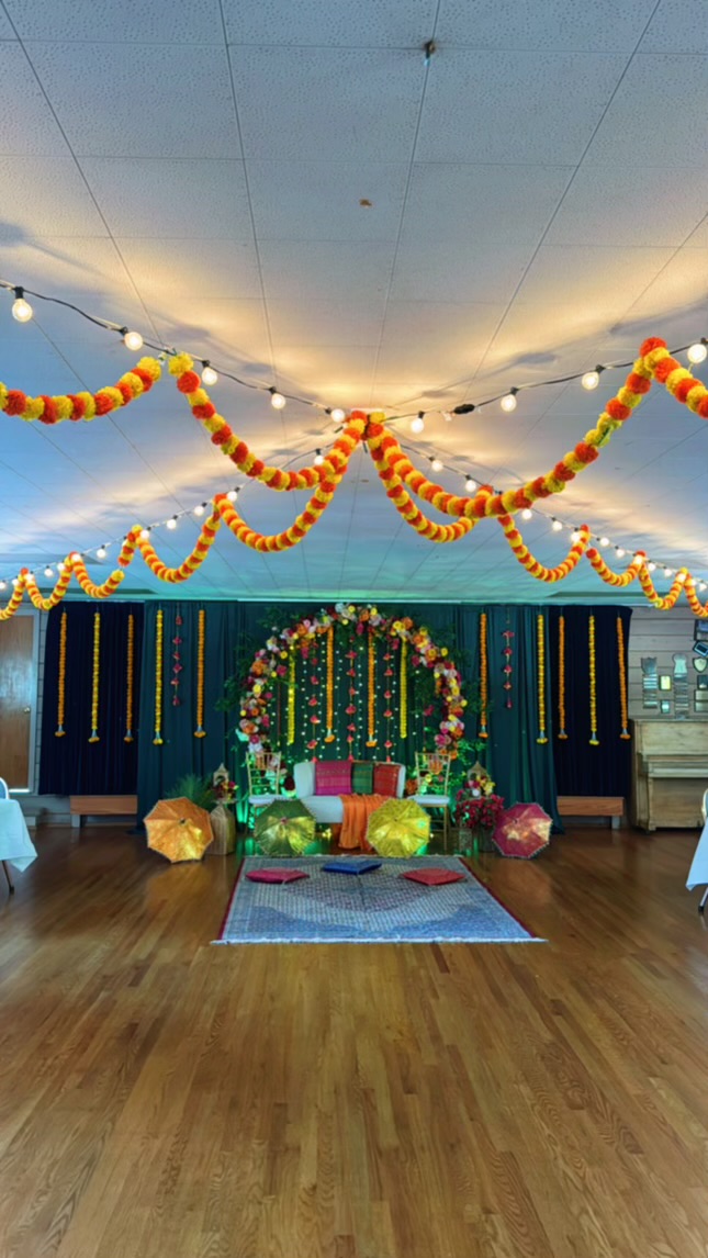 Marigold canopy hall setup